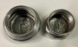 Group of 2 Dodge Brothers Motor Car Co Threaded Hubcaps