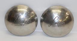 Group of 2 1934-1942 Lincoln V12 Hubcaps