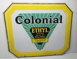 Colonial Ethyl Porcelain Sign