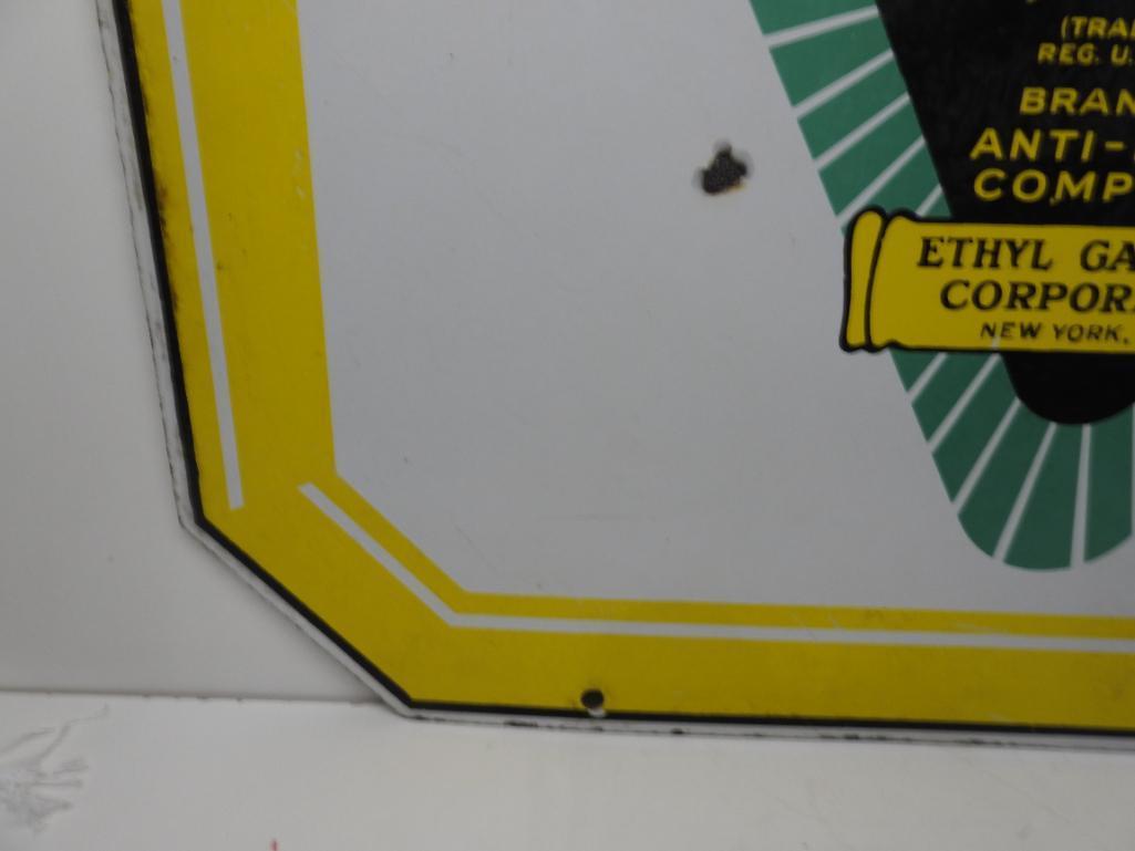 Colonial Ethyl Porcelain Sign