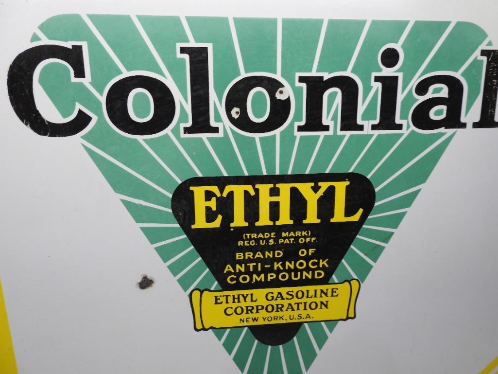 Colonial Ethyl Porcelain Sign