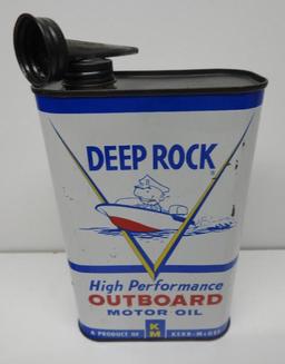 Deep Rock Outboard Motor Oil Flat Quart Can