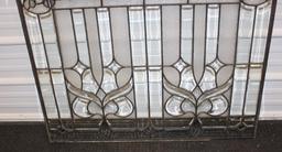 Detailed Transit Stained Glass Window