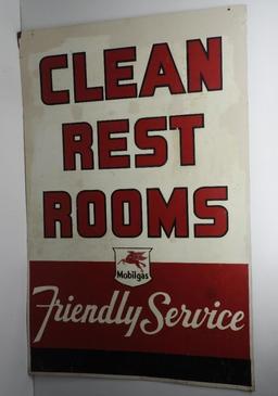 Mobil Friendly Service Clean Rest Rooms Sign