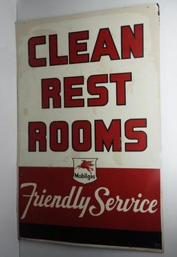 Mobil Friendly Service Clean Rest Rooms Sign