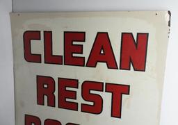 Mobil Friendly Service Clean Rest Rooms Sign