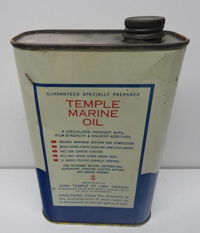 Temple Marine Oil Flat Quart Can