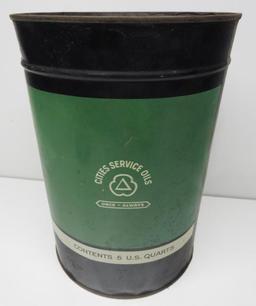 Cities Service Oils Five Quart Oil Can