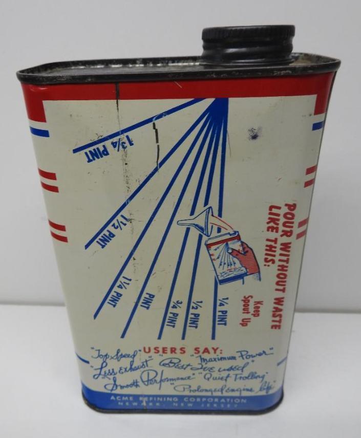 Acmelube Outboard Motor Oil Flat Quart Can