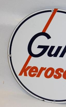 Gulf Kerosene Porcelain Pump Plate Sign