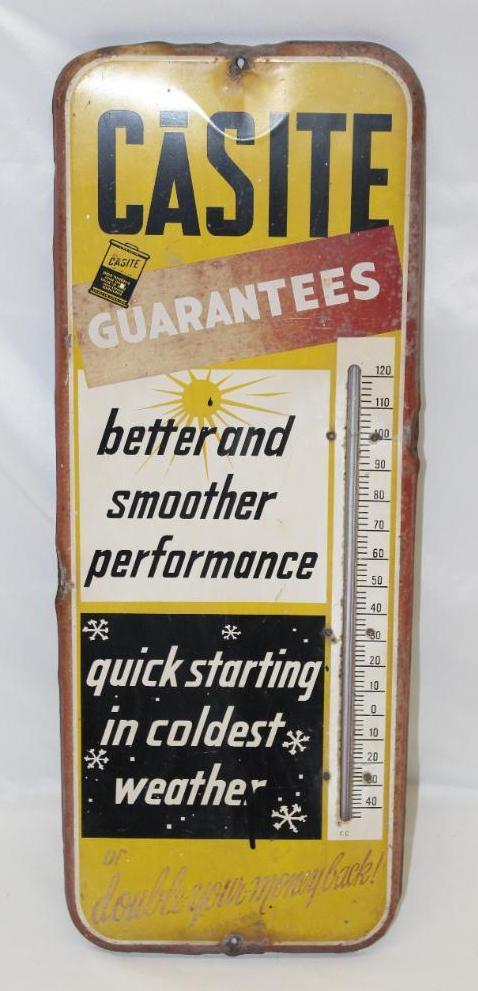 Casite Additives Tin Advertising Thermometer with Working Tube