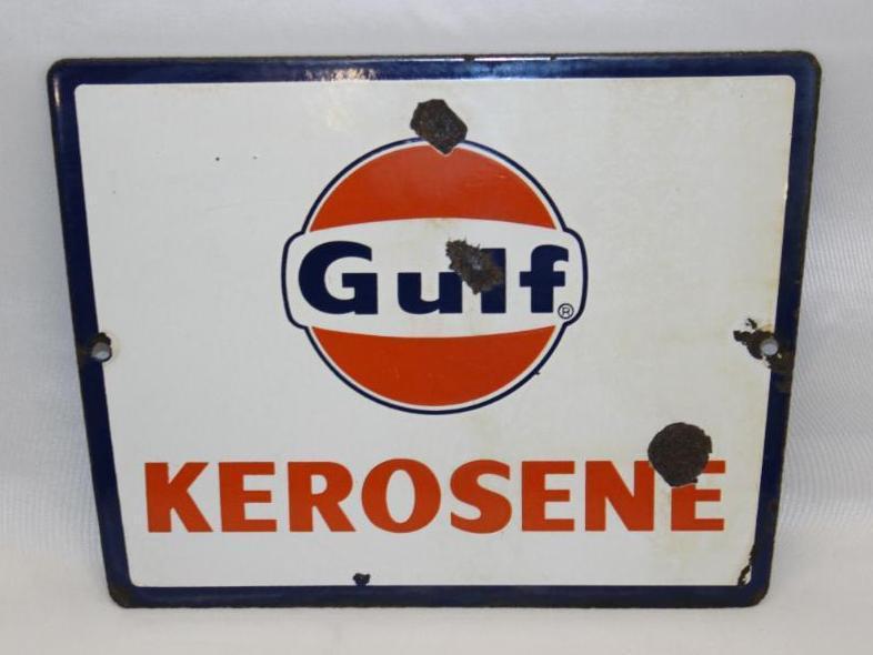 Gulf Kerosene Porcelain Pump Plate Sign