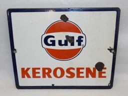 Gulf Kerosene Porcelain Pump Plate Sign