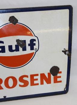 Gulf Kerosene Porcelain Pump Plate Sign