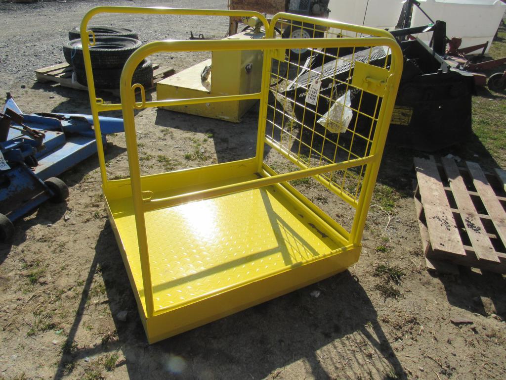 (New) Pallet Fork Mount Safety Basket