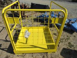 (New) Pallet Fork Mount Safety Basket
