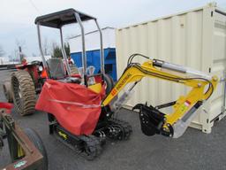 AGROTK Mini Excavator QH-12 (NEW) w/thumb gas engine  Yellow