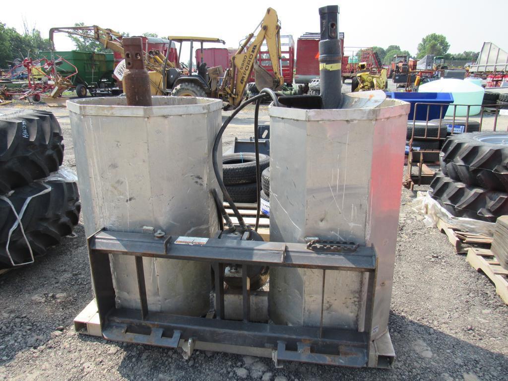 McMilan Skidloader Mount Auger w/Cage & 2 Bits