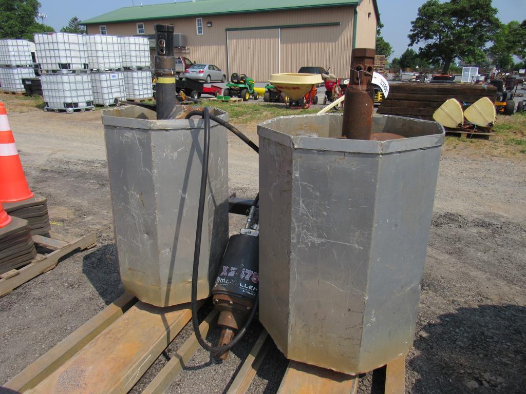 McMilan Skidloader Mount Auger w/Cage & 2 Bits