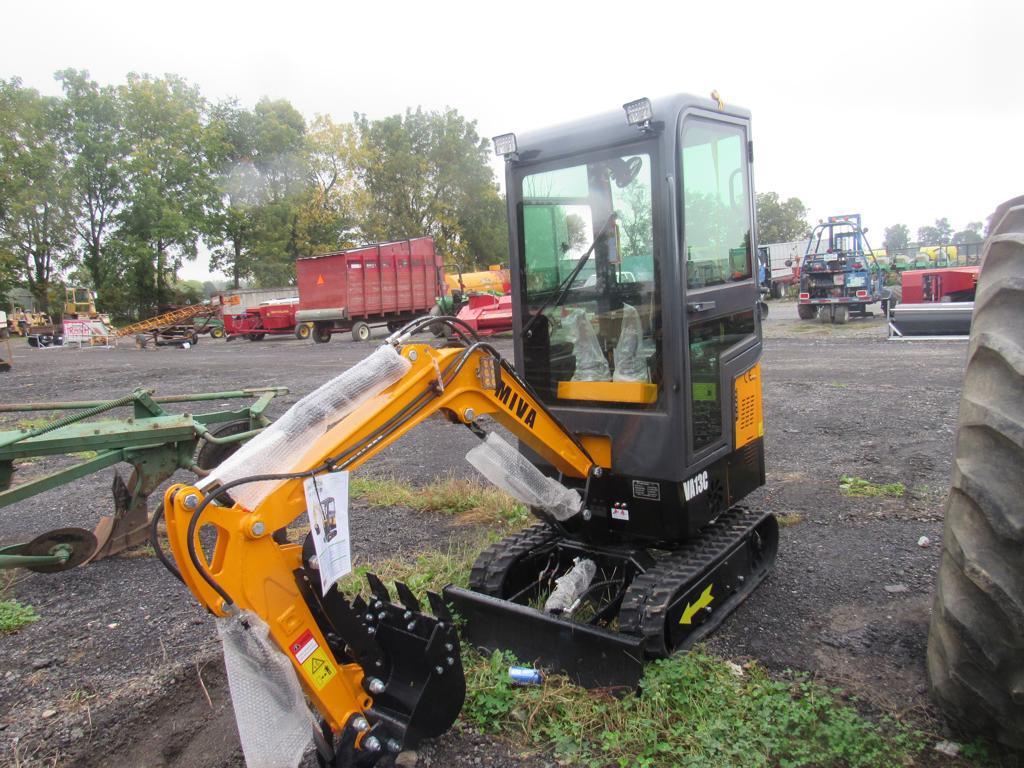 Miva VA13C Mini Excavator w/Cab & Thumb