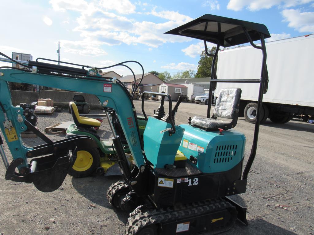Agrotk 12 Mini Excavator w/ Thumb & 2 Post Canopy