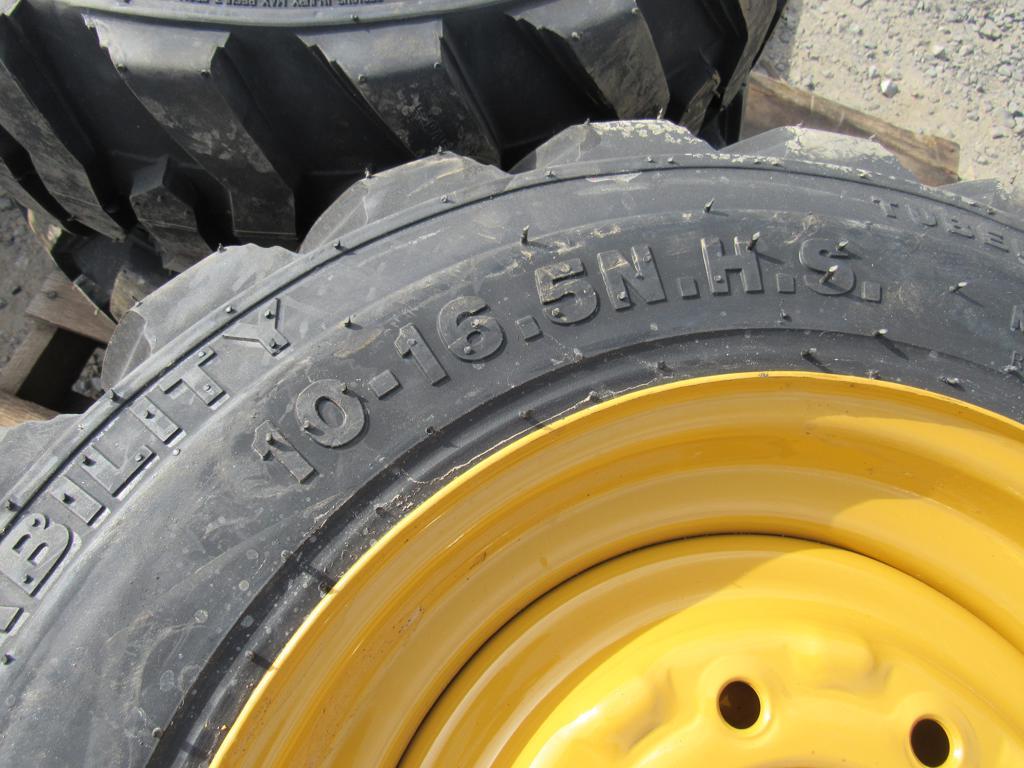 (New) 10-16.5 Tires on Wheels for NH/JD/CAT