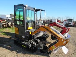 Miva VA13C Mini Excavator w/Cab & Thumb