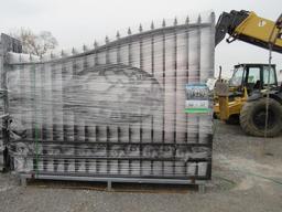 New Greatbear 20' Bi-Parting Iron Gate Pair, Deer