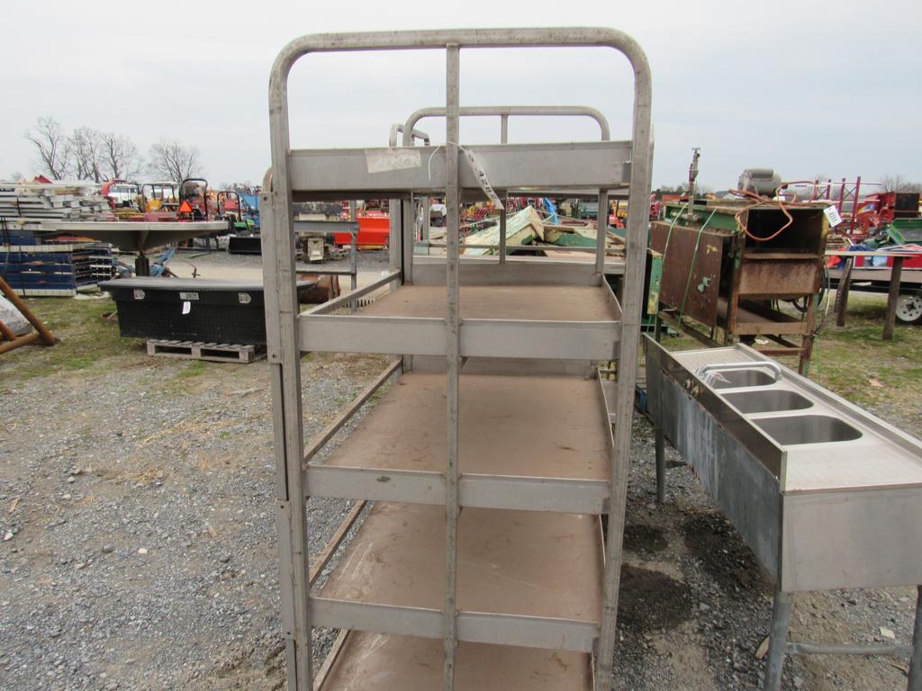 5-Shelf Folding Milk Cooler Cart