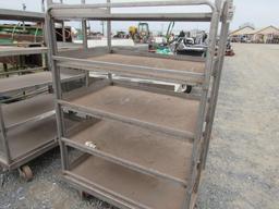 5-Shelf Folding Milk Cooler Cart