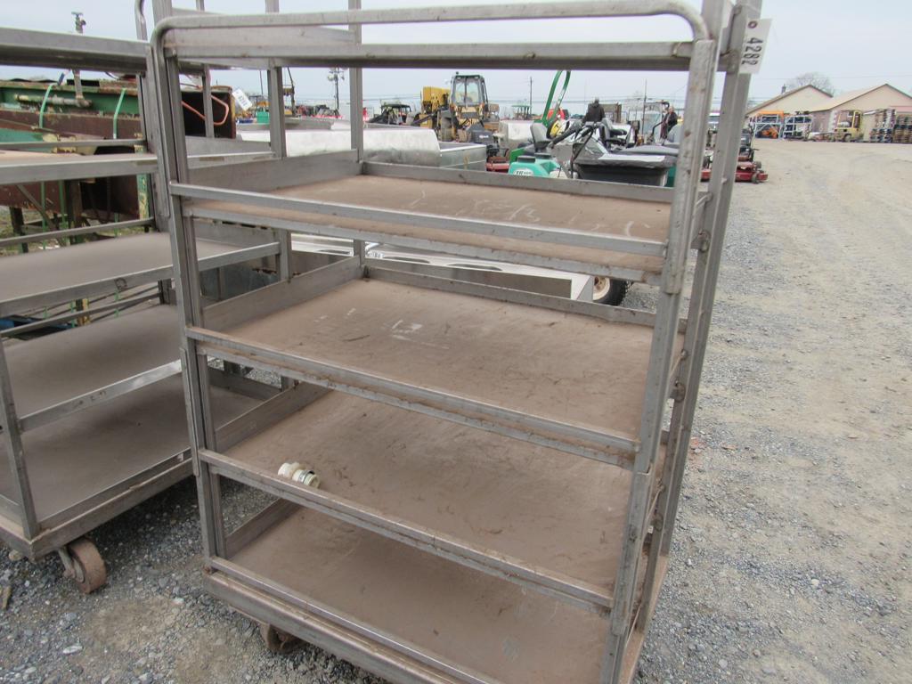 5-Shelf Folding Milk Cooler Cart