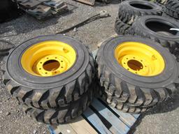 (New)10-16.5 Tires on Wheels for NH/JD/CAT (set 4)