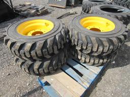 (New)10-16.5 Tires on Wheels for NH/JD/CAT (set 4)