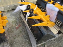Miva Excavator Attach. Sand Bucket, Ripper, Rake