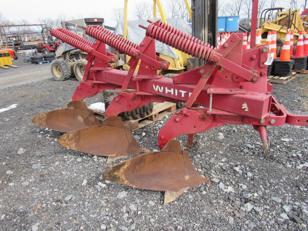 White 3Pt 3B Spring Reset Plow