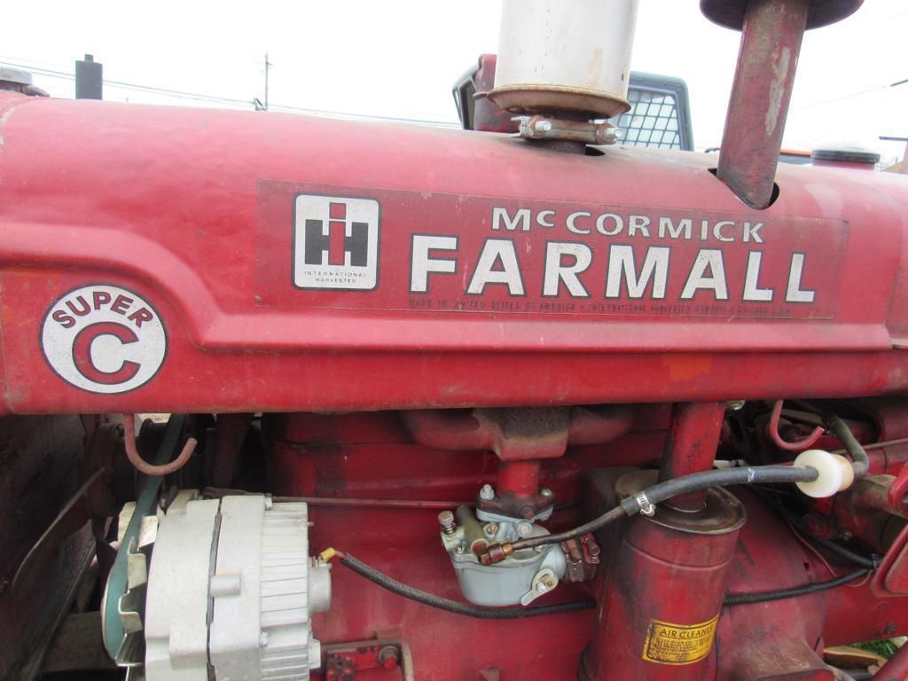 Farmall Super C Tractor w/ Mower Deck, 2WD, Gas