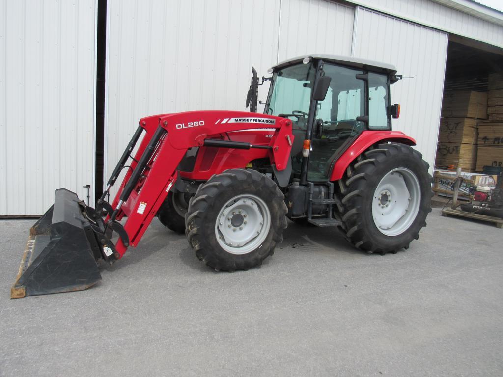 MF 4610 4WD Tractor w/DL260 Front End Loader, Cab,