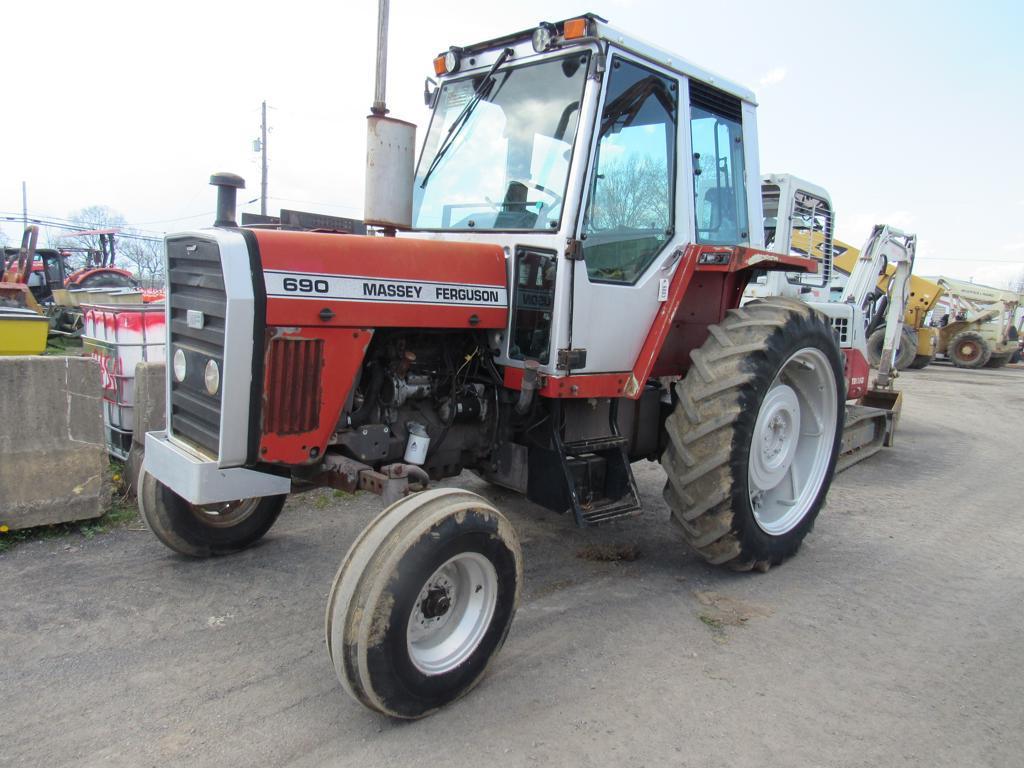 MF 690 Tractor, 2WD, Dsl, Cab