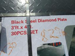 4' x 3' Black Steel Diamond Plate