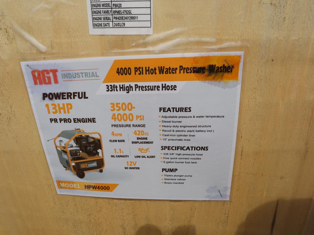 AGT Hot Pressure Washer HPW4000