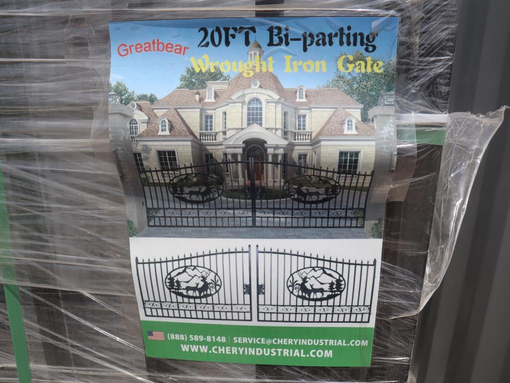 Greatbear 20' Bi-Parting Iron Gate Pair,