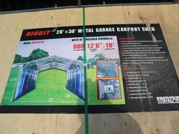 EINGP MSC2030F Steel Carport & Sidewalls