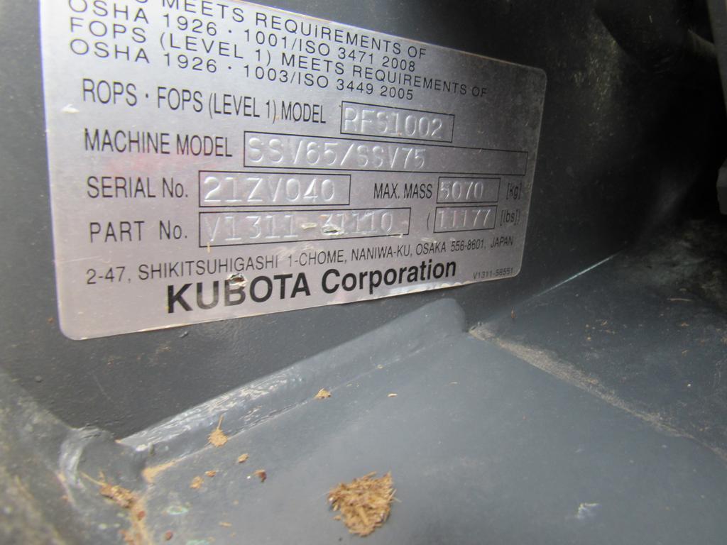Kubota SSV65 Skid Steer