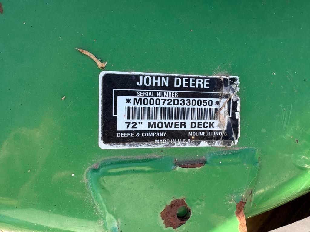 John Deere 72in Mower Deck