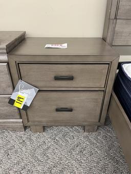 Arnett 2 Drawer Nightstand-Gray
