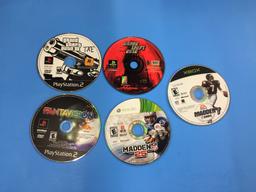 5 Count Lot of Loose Disc Video Games