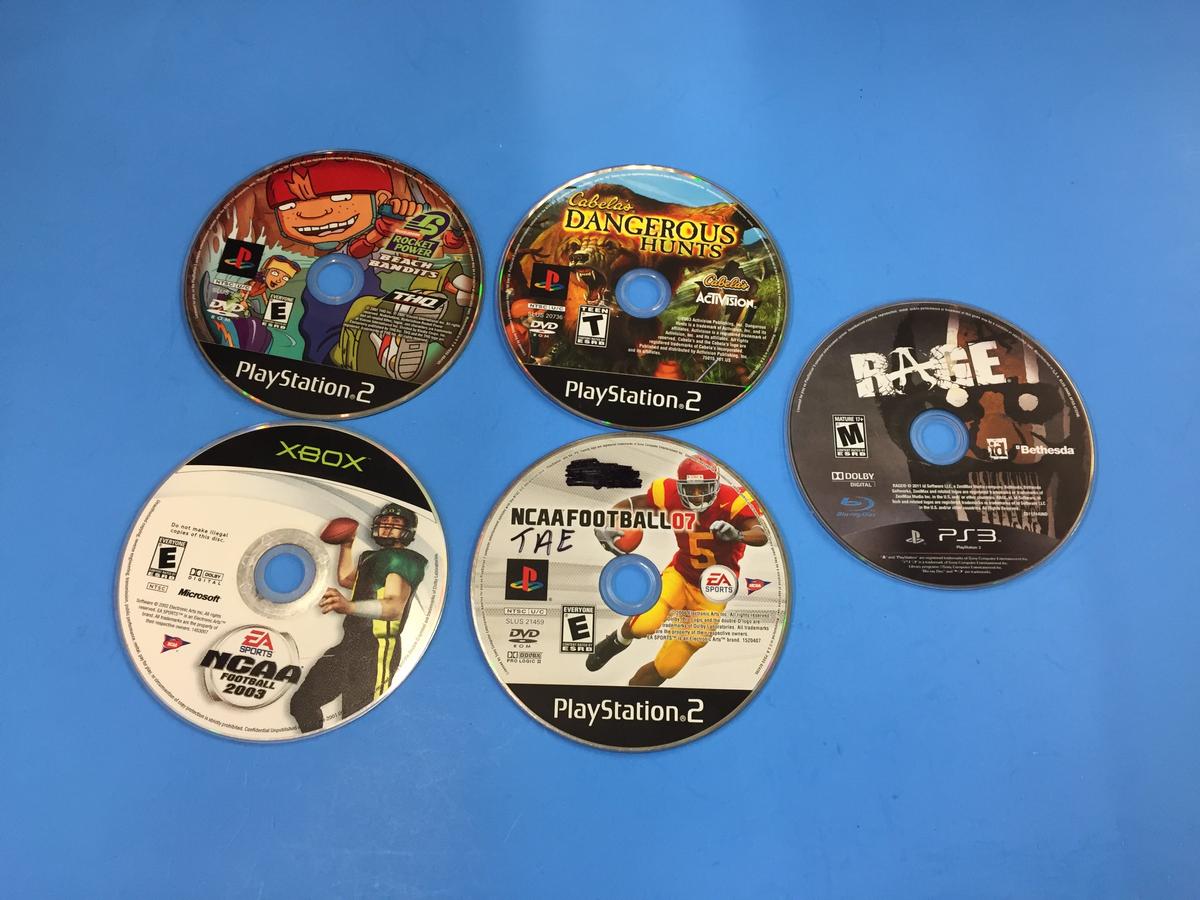 5 Count Lot of Loose Disc Video Games