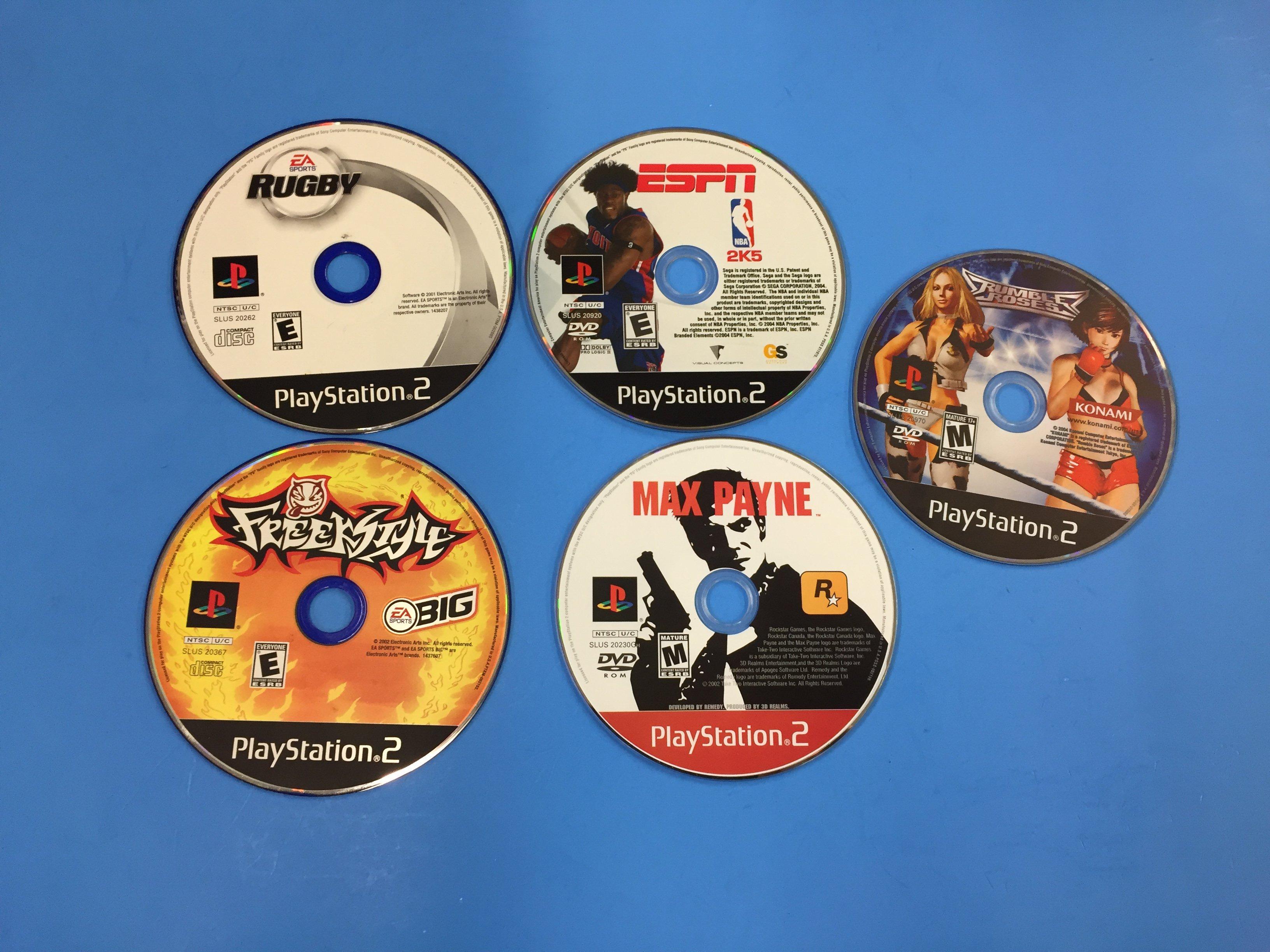 5 Count Lot of Loose Disc Video Games