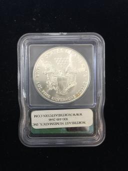 1993 ICG MS69 RARE American Silver Eagle 1 Ounce .999 Fine Silver Bullion Coin
