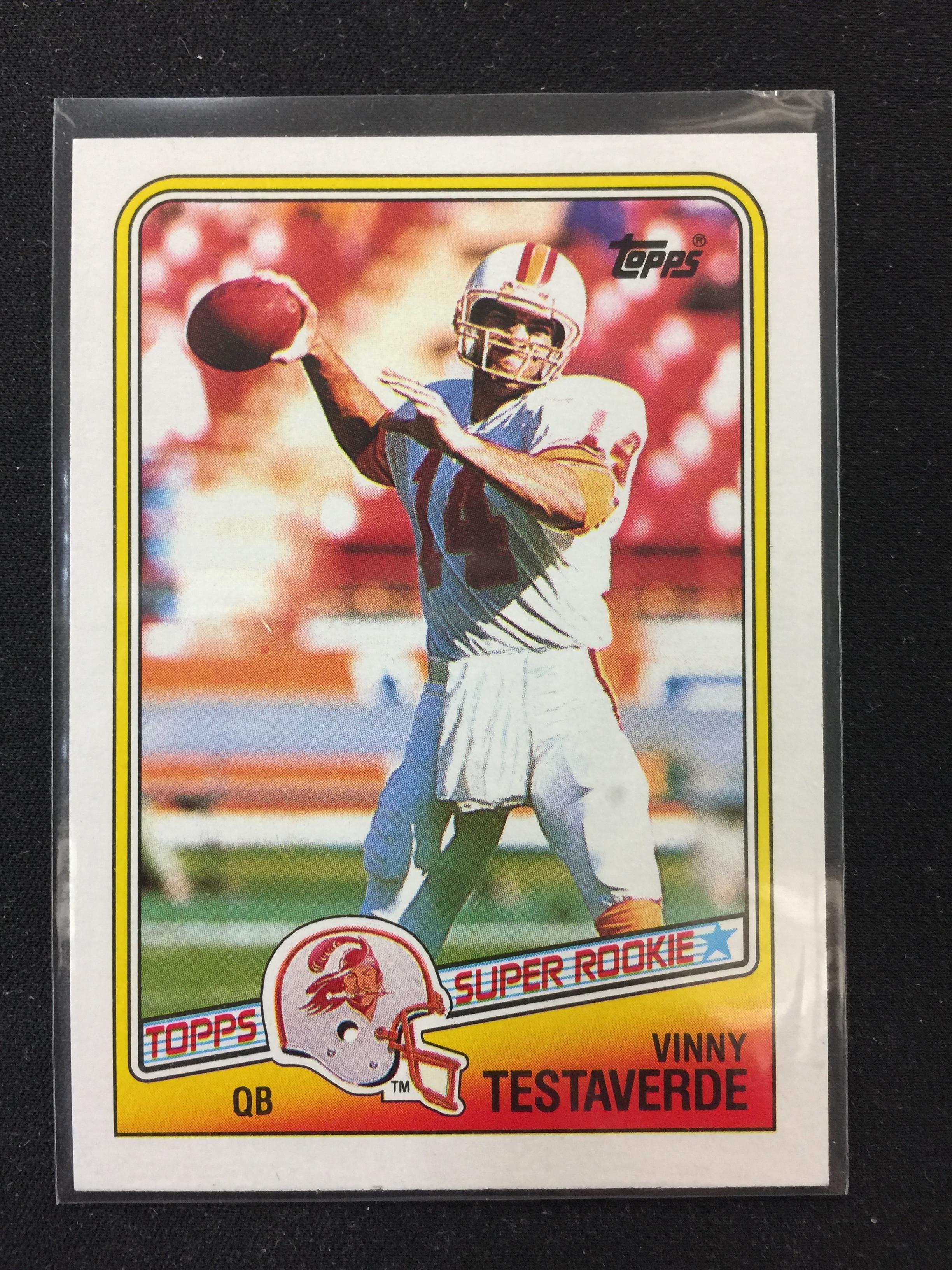 1988 Topps #352 Vinny Testaverde Bucs Jets Rookie Football Card